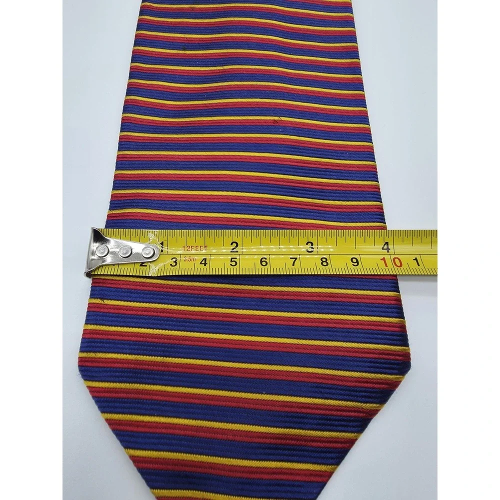 Robert Talbott Multicolor Stripe Silk Handmade Tie Made in USA 57
